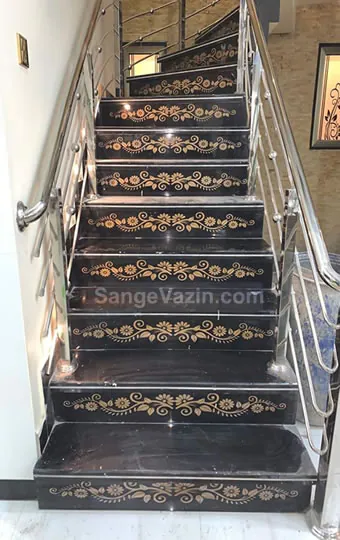 سنگ پله مشکی طلایی