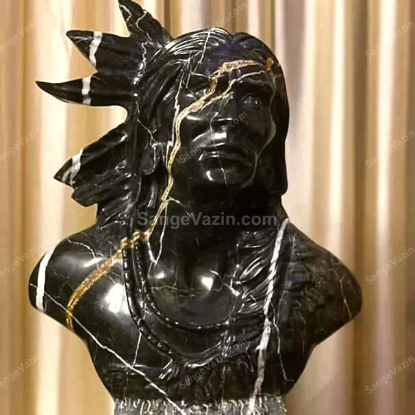 مجسمه مشکی سرخپوست