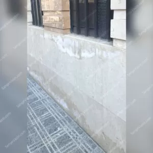 سفیدک زدن سنگ ترامیت در نما