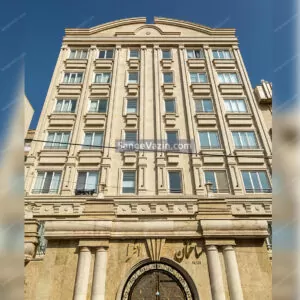 سنگ کرم تراورتن آبگرم در نمای ساختمان