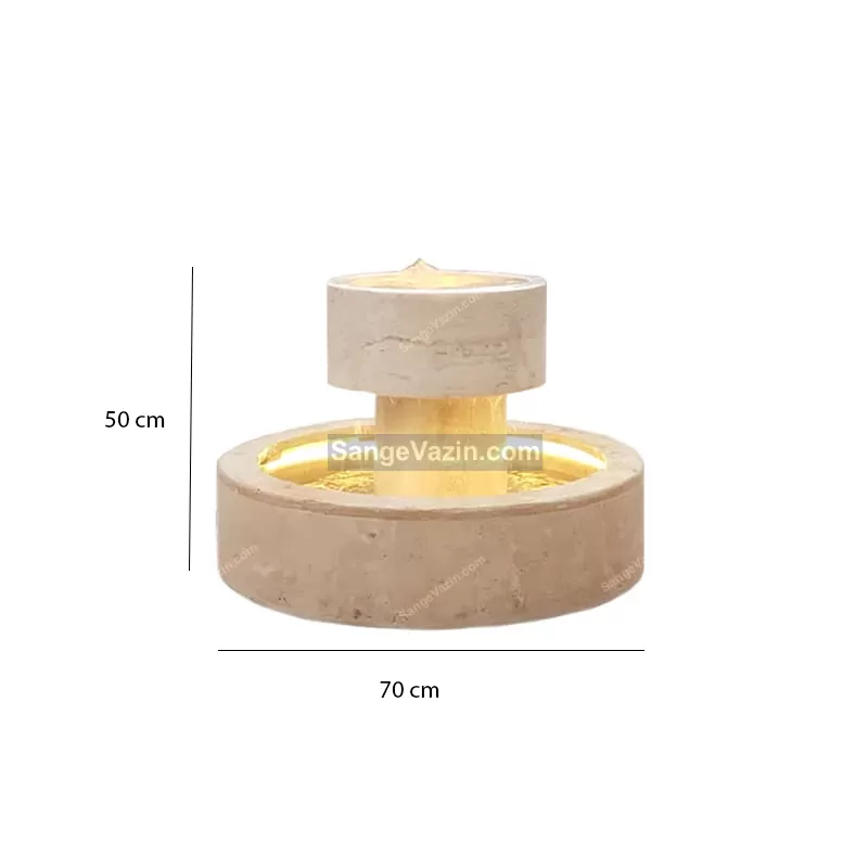 ابعاد آبنما سنگی غنچه