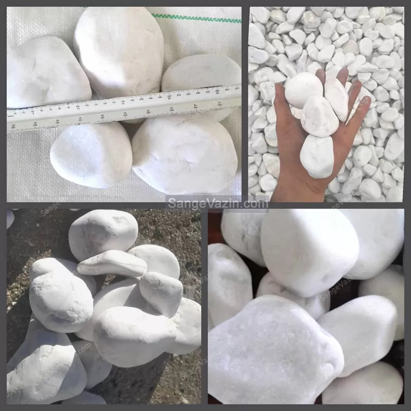 قلوه سنگ رودخانه ای سفید سایز بزرگ