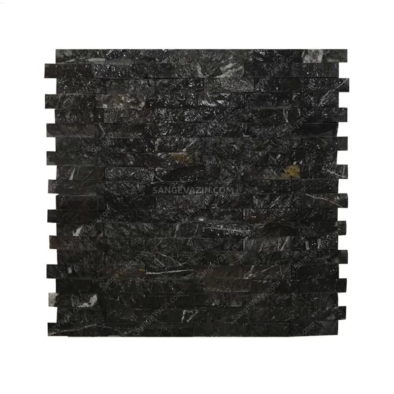 سنگ آنتیک آجری یک سانت مشکی
