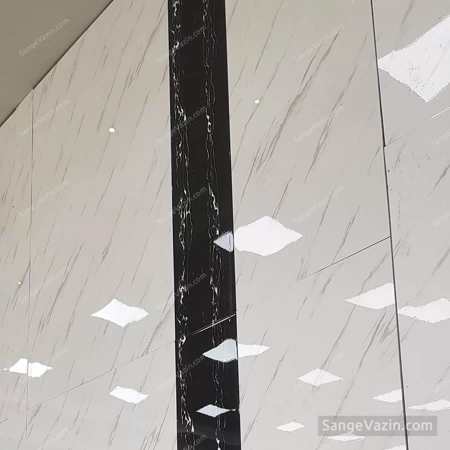 ماربل شیت سفید مشکی کارارا و نجف آباد