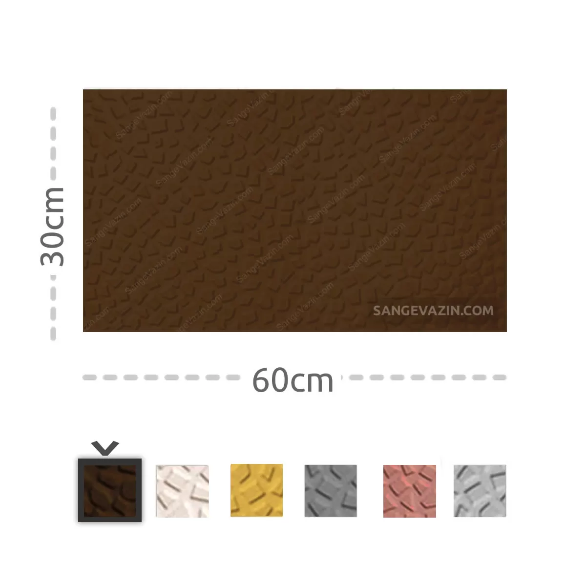 موزاییک پلیمری طرح نگینی قهوه ای ۳۰ در ۶۰