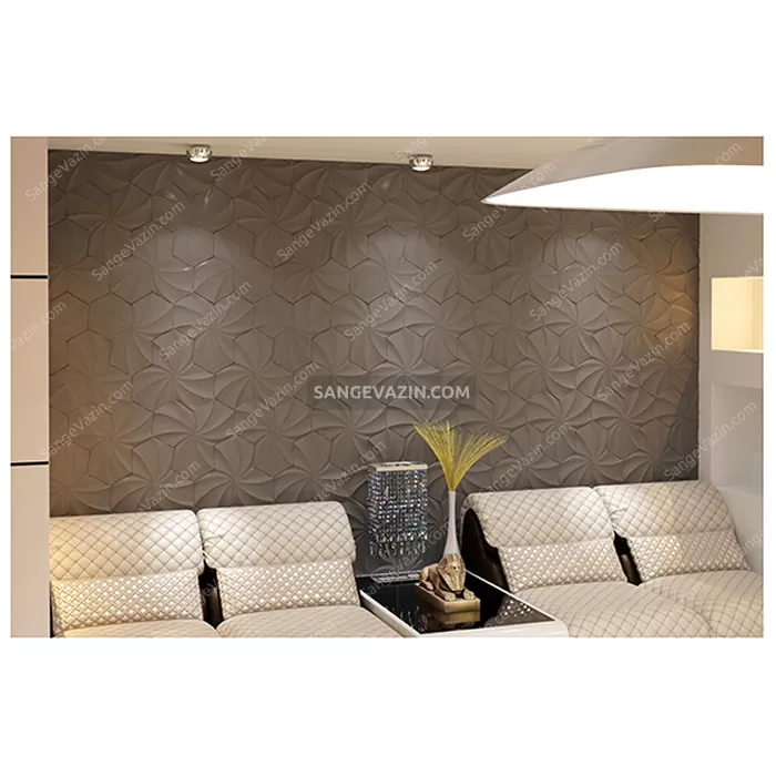 دیوار پوش دکوراتیور سه بعدی صدف نمونه کار شده