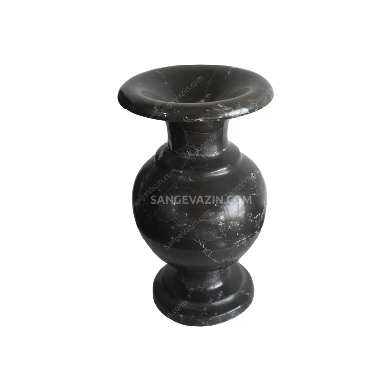گلدان سنگی دکوری مرمریت مشکی