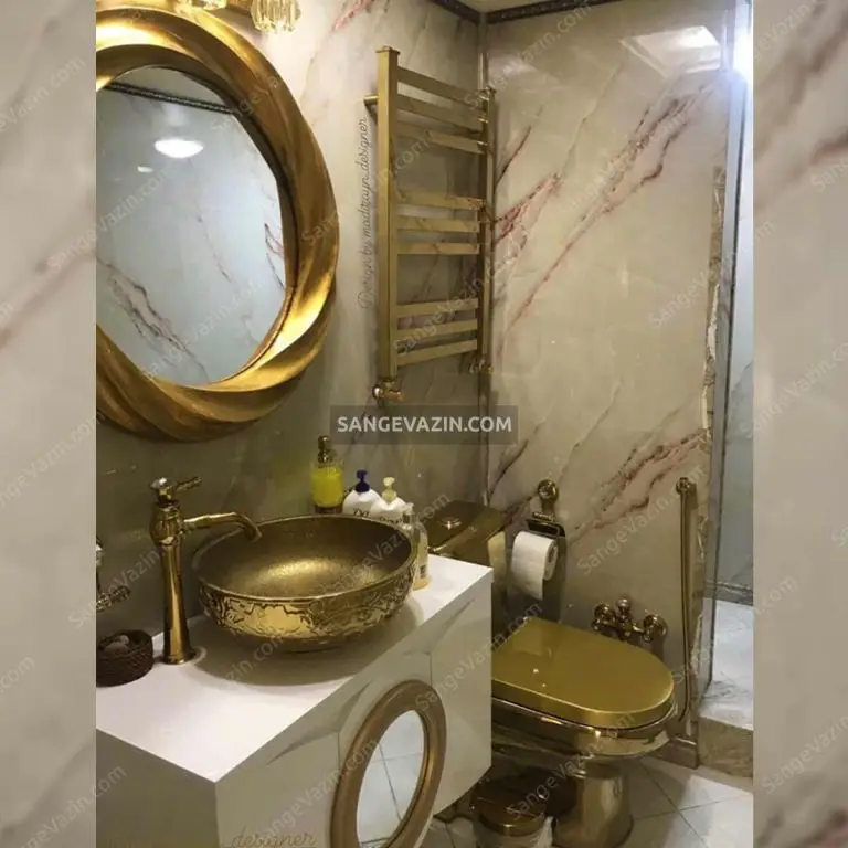 دیوارپوش ماربل شیت مرمر رگه قرمز