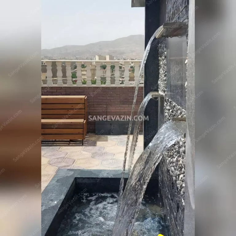 نازل آبنما پرده آبی دیواری و مدرن - پروژه آبنما دیواری بومهن