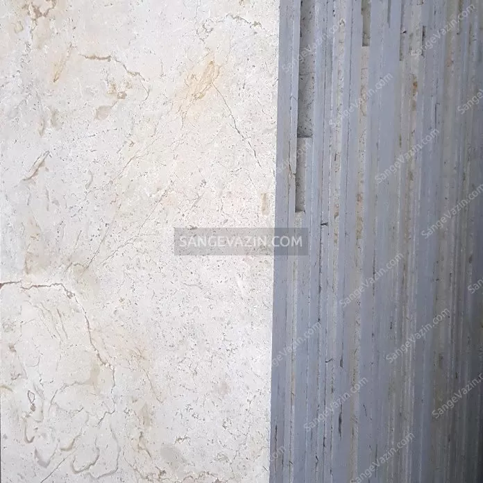 دسته سنگ مرمریت آباده کرم طلایی - بی موج