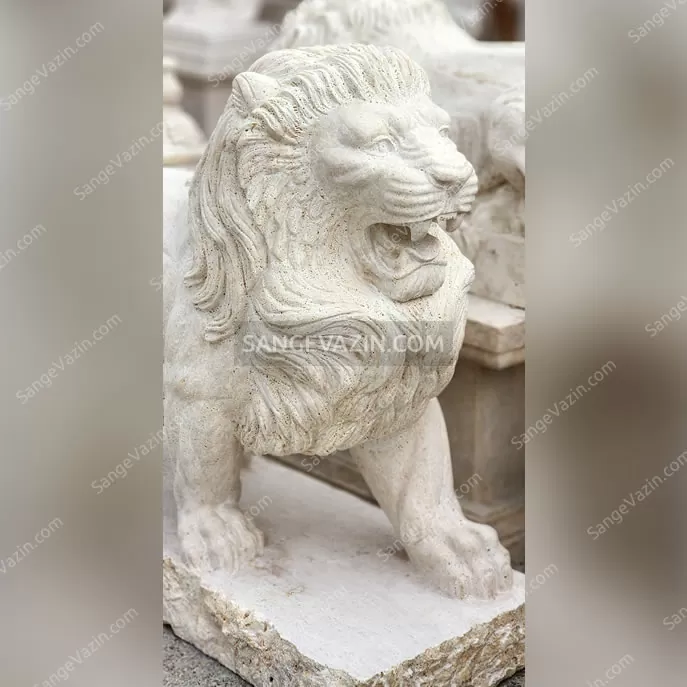 مجسمه سنگی طرح شیر