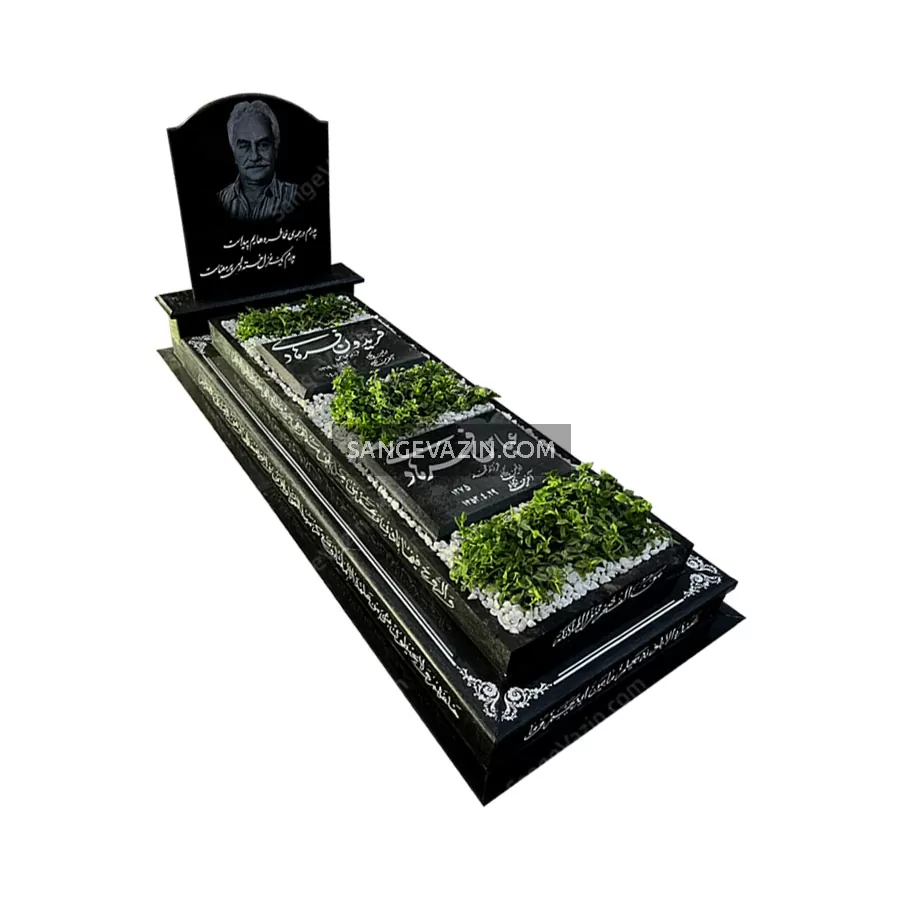 سنگ مزار دو تیکه با کتیبه