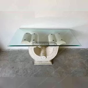 میز پایه سنگی ناهار خوری رز