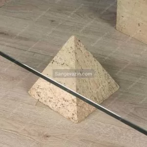 میز جلو مبلی پایه سنگی هندسی