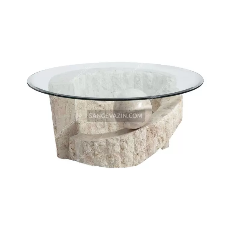 میز پایه سنگی صدف