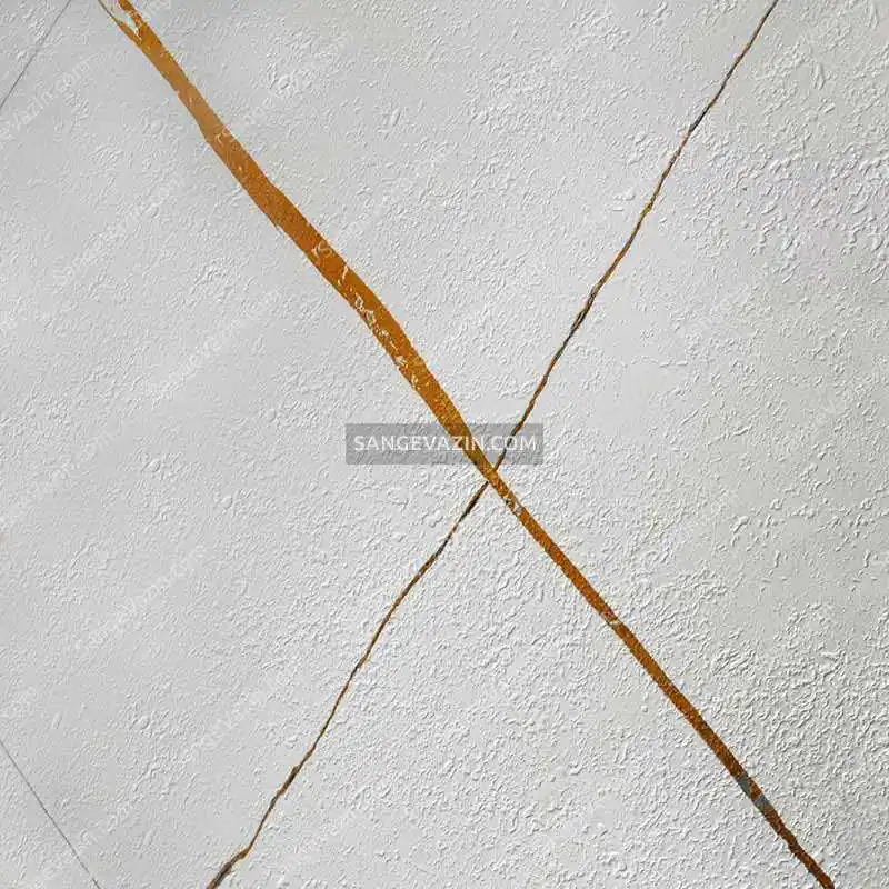 دیوار پوش ماربل شیت برجسته گلدن وایت